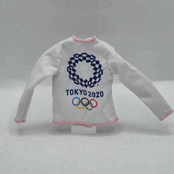 Barbie Tokyo 2020 Olympic Games Commemorative White & Pink Doll Jacket - Picture 1 of 5